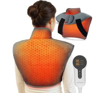 lot 9899 image: Comfytemp Weighted Heating Pad for Neck and Shoulders, Heating Pads for Back, Wearable Electric Heating Pads, Adjustable Heated Wrap with Auto-Off, Birthday Gifts for Women Men Mom & Mom Day Gifts