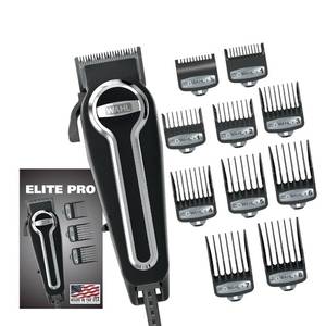 lot 9949 image: Wahl USA Elite Pro High-Performance Corded Home Haircut & Grooming Kit for Men �� Electric Hair Clipper �� Model 79602M