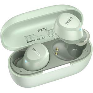 lot 10243 image: TOZO A1 Wireless Earbuds Bluetooth 5.3 Light Weight in Ear IPX5 Waterproof Headphones 2 Mic for AI Calls, Immersive Premium Sound Bass Headset with Charging Case, 32 Presets EQ Customization via App