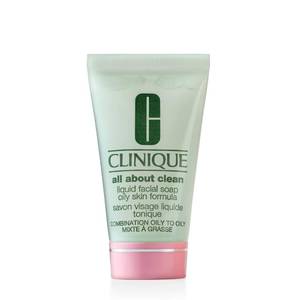 lot 10245 image: Clinique 3-Step All About Clean Liquid Facial Cleanser Soap  Face Wash For Oily Skin Types 3  4, Mini Travel Size, 1 Fl Oz