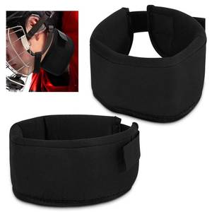 lot 10263 image: Taiyin 2 Pcs Winter Hockey Neck Guard Sports Cut Resistant Neck Guard Collar Protector for Youth Adult Paintball Ice Hockey Protective Gear, Black
