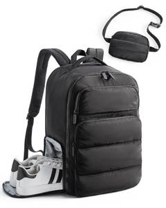 lot 10266 image: BAGSMART 35L Travel Backpack Women, 17.3 Inch Carry On Backpack Flight Approved, Personal Item Backpack Travel Bag, Water Resistant Casual Daypack, Black