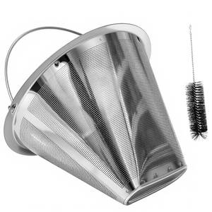 lot 10278 image: #4 Coffee Filter Stainless Steel, fit for Technivorm Moccamaster KBGV, KBT,KBGT Reusable Coffee Dripper For Breville Precision Brewer Double Mesh Filter