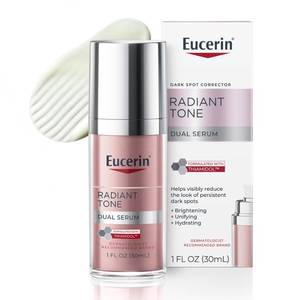 lot 10301 image: Eucerin Radiant Tone Dual Serum Dark Spot Corrector, Dark Spot Serum with Thiamidol and Hyaluronic Acid, Helps Visibly Reduce the Look of Persistent Dark Spots, 1 Fl Oz Bottle