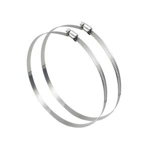 lot 10314 image: EesTeck 2Pcs 10 (Diameter) Adjustable 304 Stainless Steel Duct Clamps Hose Clamp Pipe Clamp Air Ducting Clamp worm drive hose clamps (251mm-273mm)