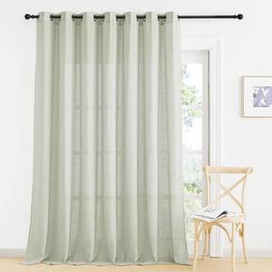 lot 10318 image: RYB HOME Extra Wide Room Divider Curtain Semi Sheer with Grommet for Office Bedroom, Linen Textured Large Window Curtains for Sliding Glass Door, Sage Green, W 100 x L 95, 1 Panel
