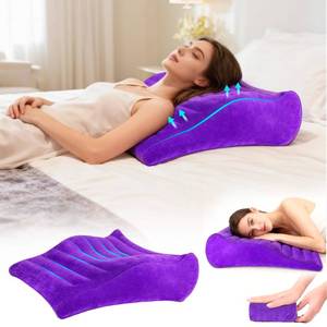 lot 10319 image: Opertam Inflatable Wedge Pillow for Traveling, Lightweight Wedge Pillow for Acid Reflux Relief, Portable Pillow Wedges for Sleeping, Blow Up Travel Pillow for Camping, Back Lumbar Support