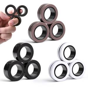 lot 10320 image: Cevioce Easter Basket Stuffers,9 PCS Magnetic Ring Fidget Toys Set for Adults Teens Boys,ADHD Anxiety Magnetic Fidget Spinner,Birthdays Gifts for Kids Coolest Magnet Stress Relief Toy for 8 Year Old