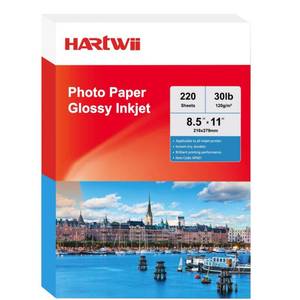 lot 10346 image: HARTWII 220 Sheets Inkjet Glossy Thin Paper 8.5x11 inch 30lb 120gsm A4 Letter Size For Brochure Printing, Custom Chip Bag Party Favors,Single Side, Suitable for All Dye Ink