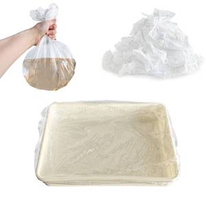 lot 10348 image: upcessory Disposable 50 pcs Small Animal Cage Liners, Rabbit Tray Film Liner Bunny Litter Pan Bags Guinea Pig Cage Toilet Plastic Film for Bird Hamster Chinchilla Hedgehog