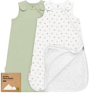 lot 11666 image: 2-Pack Organic Baby Sleep Sacks, 100% Cotton - Soft & Breathable 0.5TOG Baby Wearable Blanket, Toddler Sleeping Sack 0-6 Months, Easy to Wear Transitional Swaddles for Newborns, Infants(Roarsome, S)