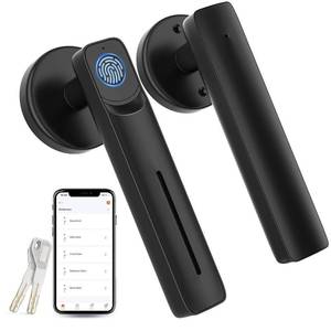 lot 11678 image: Fingerprint Door Lock with Smart APP,Fingerprint Door Knob,Biometric Door Knob Keyless Entry Door Lock with Tuya for HomeBedroomOfficeApartmentAirbnb Black