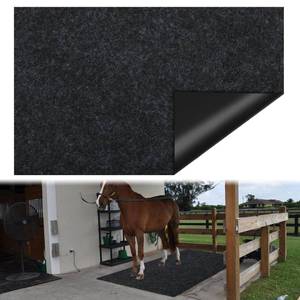 lot 12001 image: CIEOVO 4x6 Ft Horse Stall Mat, Stable Mat for Horses Back Non-Slip Design Mat Backing Moisture Absorbent Easy to Clean for Horses Livestock Stables Barns Kennels Garages