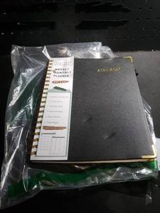 lot 12020 image: 2023-2026 Weekly Monthly Planner with Leather Cover