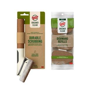 lot 12030 image: Scotch-Brite Greener Clean Non-Scratch Soap Control Dishwand with 3 Refills (Used)