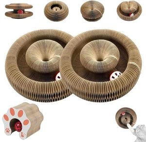 lot 12039 image: Kitlty Kurliz Cat Toy,Magic Organ Cat Toy,Magic Organ Cat Scratcher Board,Foldable Recyclable Cat Accordion Toy for Indoor Cat Playing,Interactive Scratch Pad with Toy Ball(2pc)