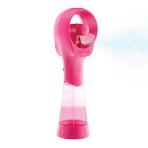 lot 12064 image: O2COOL Elite Battery Powered Handheld Water Misting Fans (Raspberry)��