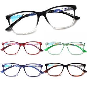 lot 12077 image: SIGVAN Ladies Reading Glasses Blue Light Blocking Spring Hinge Fashion Pattern Print Eyeglasses for Women (Multicolour 6, 2.75, x)