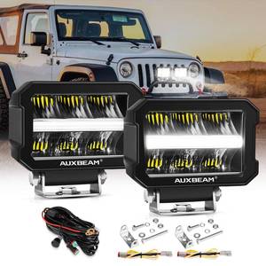 lot 15231 image: Auxbeam 4.5 Inch LED Light Pods Offroad LED Driving Light 120W 13920LM Spot Light Pod with White DRL&Amber Turn Signal Light Pods Led Cube Auxiliary Work Lights for Truck ATV UTV 4�4 Jeep