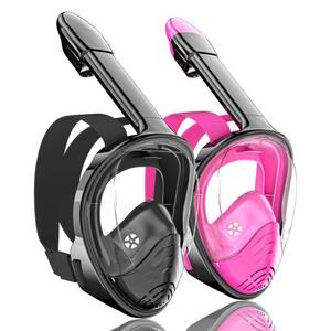lot 15241 image: QingSong Full Face Snorkel Mask for Adults, Snorkeling Gear with Camera Mount, 180 Degree Panoramic View Snorkel Set Anti-Fog Anti-Leak