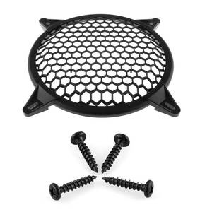 lot 16196 image: DGZZI Grill Cover 6 Black Hexagonal Metal Mesh Car Audio Speaker Sub Woofer Grille Guard Protector Cover with 4PCS Screws Car Subwoofer Speaker Cover 6Inch