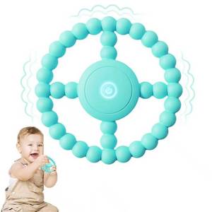 lot 16222 image: Vibrating Sensory Teething Toys,Baby Toys 6-18 Months, Autism Support & Oral Development, USB Rechargeable Teether for Toddlers, 1-2 Year Old Boys Christmas Girls Gifts idea(Green)