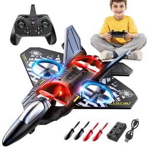 lot 16236 image: MSKOLER Foam Remote Control Airplane for Kids 8-12, 2.4 GHz RC Plane with Colorful Lights, 360° Flips and Stunt Roll, RC Airplane Toy for Boys and Girls Ages 8-16, Gift for Kids and Adults (Gray)