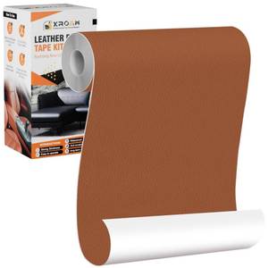 lot 16244 image: Leather Repair Tape, 4.7x63 inch Leather Patches for Furniture, Self Adhesive Leather Repair Patch for Sofas, Couches, Leather Covers, Seats, Chairs, Vinyl Repair Tape Light Brown