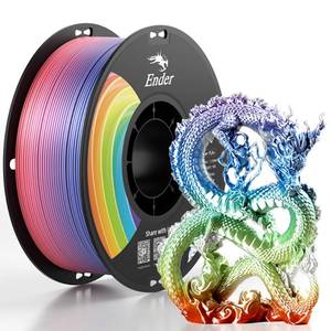 lot 16279 image: Creality 3D Printer Filament, Rainbow PLA Filament 1.75mm, Multicolor PLA Plus Strong Toughness Dimensional Accuracy - 0.03mm, PLA Pro for Most 3D Printer, 1KG Spool(2.2lbs)