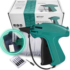 lot 16286 image: GILLRAJ� Price Tagging Gun��Not-a-Stitch-Gun�� Hangtag Attacher with 4000pcs 2 Long Barbs Fasteners & 6 Needles, Retail Pricing Tag Gun for Stores Consignment Garage Yard Sale