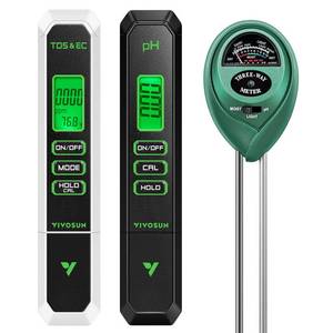 lot 16298 image: VIVOSUN Digital pH Meter, 3-in-1 TDSECTemperature Meter, 3-in-1 Soil MoisturepHLight Tester Combo for Home, Garden and Hydroponics