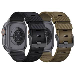 lot 16320 image: Nylon Watch Band for Apple Watch Ultra 321 Band 49mm 46mm 45mm 44mm 42mm(Series 1 2 3), Adjustable Breathable iWatch Straps for Apple Watch Ultra Bands for Men 11109876SE54321