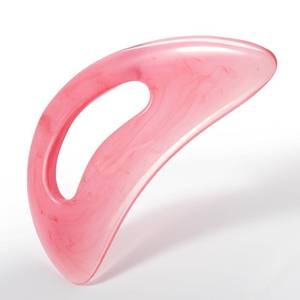 lot 16323 image: Scienlodic Gua Sha Massage Tool with Handle (Resin) Larger Guasha Scraping Tool for Back Neck Face Leg Massage, Lymphatic Drainage, Cellulite Remove - Large