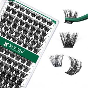 lot 16353 image: Lash Clusters,96 Pcs Cluster Lashes D Curl 10-18MIX DIY Lash Extensions Eyelash Clusters,KEYYOU Volume Wispy Individual Lashes Soft&Comfortable Easy DIY at Home(Y01,D-10-18MIX)