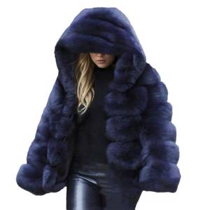 lot 17192 image: Lisa Colly Womens Winter Parka Coat Overcoat Long Sleeve Faux Fur Coat Jacket (Blue 1,Large)