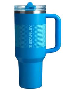 lot 17205 image: STANLEY Quencher ProTour Flip Straw Tumbler with Leakproof Lid 40 oz  Built-In Straw and Handle  Cup Holder Compatible for Travel  Insulated Stainless Steel Cup  BPA-Free  Azure Fade