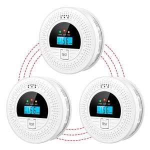 lot 18029 image: 3-Pack Interconnected Smoke Detectors and Carbon Monoxide Alarm with Test & Silence Button, Battery Powered, Smoke and CO Detector for Any Room, Peace of Mind