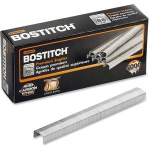 lot 18037 image: Bostitch Office B8 PowerCrown Premium Staples, 0.25 Inch Leg, Full-Strip,Ultimate Drive Performance, Carbon Steel, (STCR211514)