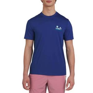 lot 18039 image: Quiksilver Mens Swimwear Regular Fit UPF 50 Short Sleeve Sun Tee Rash Guard Shirt, powder Blue, Medium