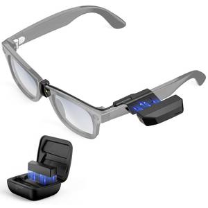 lot 18041 image: TRANSNOVO Wearable Charger Compatible with RayBan Meta Smart Glasses, 1600mAh Charge While Wearing 24H Extended Battery Pack, Portable Magnetic Charging Accessories for Wayfarer, Skyler Gen 1 & Gen 2