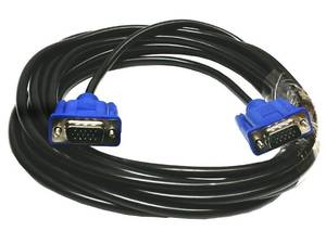 lot 18066 image: Importer520 HD15 Male to Male VGA Video Cable for TV Computer Monitor (10Ft, Blue Connector)