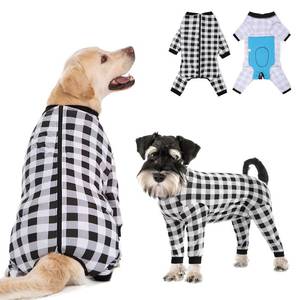 lot 18451 image: Dog Recovery Suit Full-Zipper After Post-Surgery Large Medium Dogs, Dog Bodysuit for Prevent Licking& Chewing Wounds Onesies Cone Alternative (Black, X-Large)