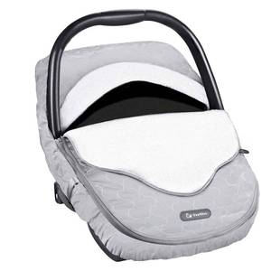 lot 18470 image: Yoofoss Baby Car Seat Cover Winter Carseat Canopies Cover to Protect Baby from Cold Wind, Super Warm Plush Fleece Baby Carrier Cover for Infant Boys Girls (Grey)