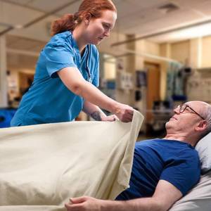 lot 18472 image: Avalon Bedding Hospital Blankets Twin Size 100% Cotton Thermal Blanket Hospital Style Blanket - Lightweight Hospital Blanket - Hospital Blankets - General Hospital Blanket Twin 90x70 Inches (Natural)