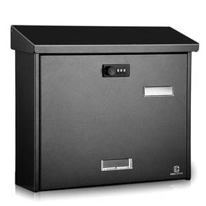 lot 19162 image: KINGCEPHAS Wall-Mounted Mailbox with Combination Lock, Large Capacity, Wall Mount Waterproof Postbox, Wall Installed Outdoor High Rust Resistance Letterbox,Mailboxes for Outside (Black)