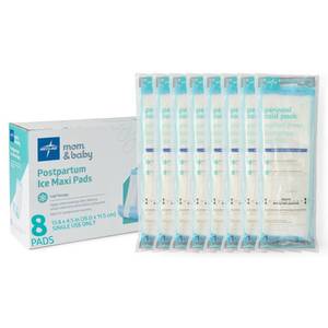 lot 19171 image: Medline 2-in-1 Absorbent Perineal Pad and Instant Cold Ice Packs for Postpartum Care (8 Count). Ready-to-use Essential for After Delivery, Maternity, Postpartum Care