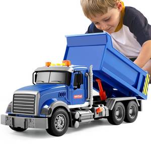 lot 19175 image: Dwi Dowellin Toddler Trucks Toys for Boys Age 3-5,Big Dump Truck with Lights and Sounds,Kids Boy Toys Christmas Birthday Gift Car