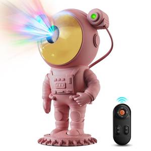 lot 19205 image: Astronaut Galaxy Starry Sky Projector, Night Light with Remote Control & Timer, Gift (Pink)