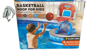 lot 19219 image: 2-in-1 Kids Basketball and Soccer Hoop Set