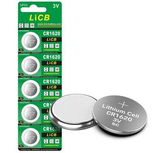 lot 20295 image: LiCB 5 Pack CR1620 Battery, Long-Lasting & High Capacity CR 1620 Lithium Batteries,3V CR1620 Coin & Button Cell for Car Remote & Key Fob